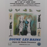 Affiche pour l'exposition des œuvres de Henry Lejeune , au centre desmichel(Alpes de haute Provence) , du 3 au 10 juin 2008.